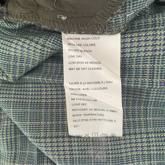 New! Free People Green Sevi Plaid Open Back Belted Mini Dress 37381 - Picture 8 of 10